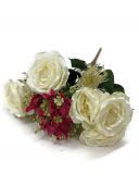 Kytice růže, bodlák - umělá květina