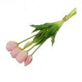 Tulipán gumový x5 - světle růžová, svazek